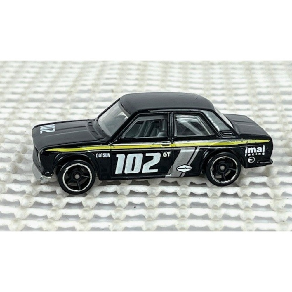 Hot Wheels Datsun black 510 Bluebird model No.102 diecast collector car EUC